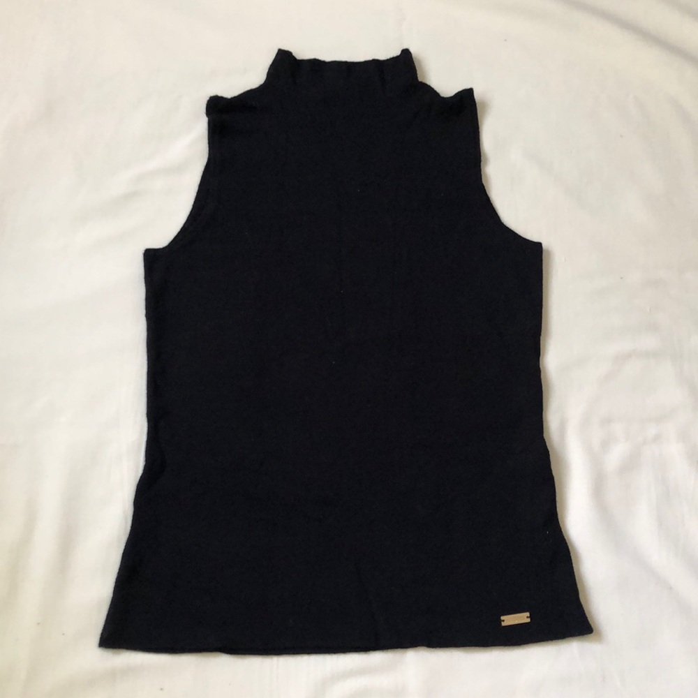Catherine Malandrino Black Mockneck Tank